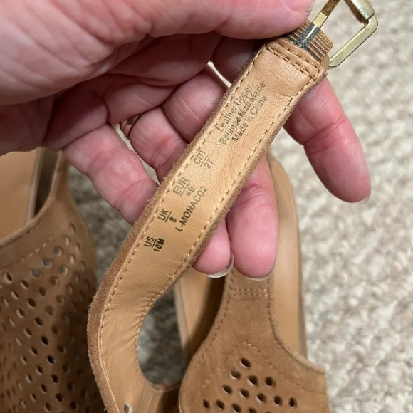 Franco sarto brown heels peep toe sandals size 10 - Picture 9 of 11